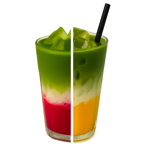 Matcha Latte Fruitée